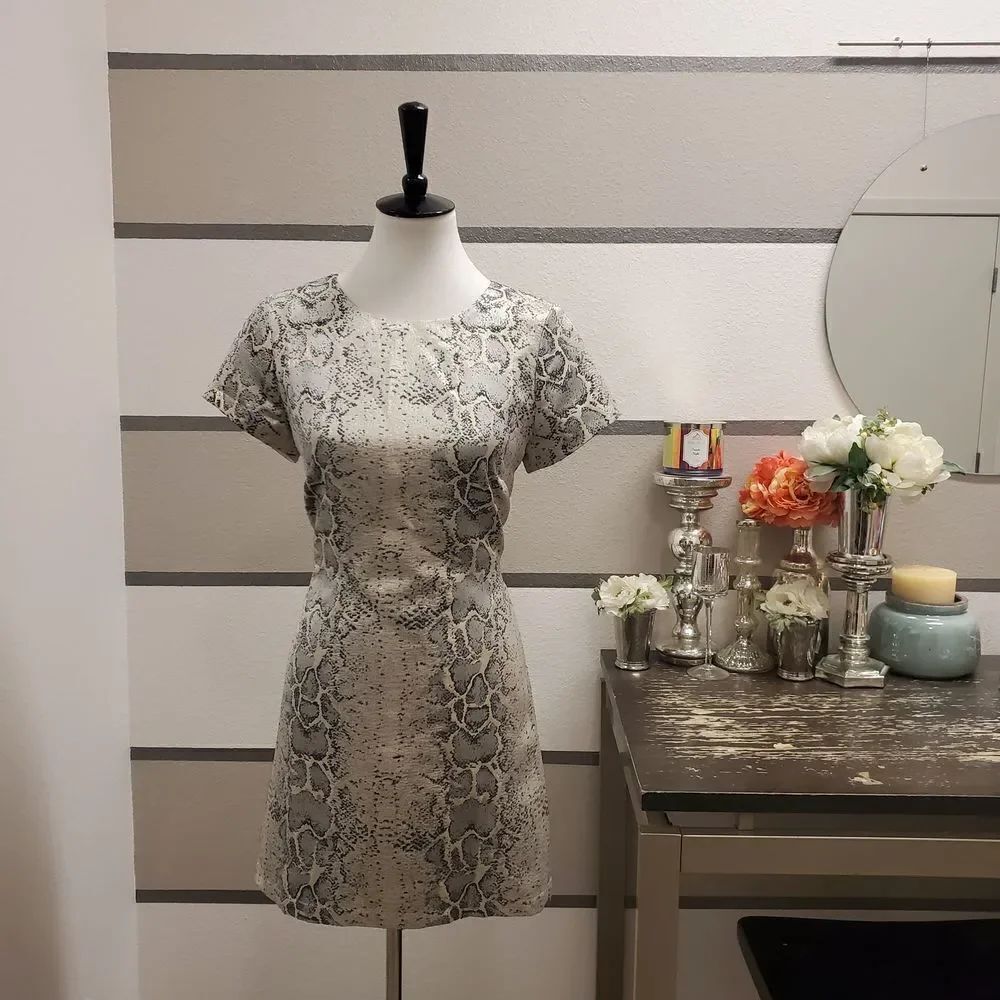 Sanctuary Metallic Snakeskin Dress Sz M